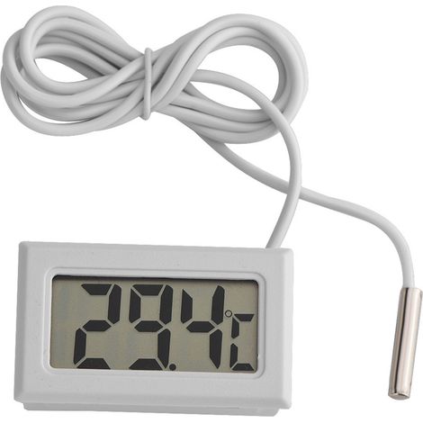 Digitales Lcd-thermometer Mit Externem Sensor Für Kühl- Und Gefrierschränke – Weiß
