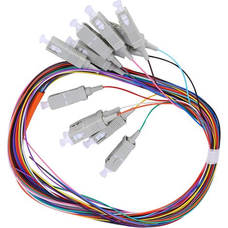 12-poliges Sc/upc 62,5/125 Multimode-glasfaser-pigtailkabel In Carrier-qualität Mit Pvc-mantel