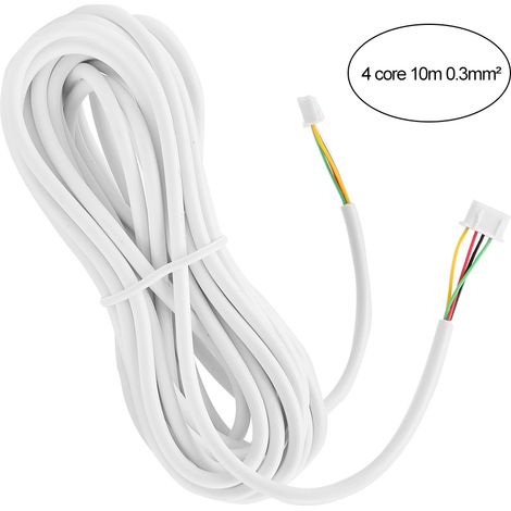 Türklingelkabel Für Video-türsprechanlagen, Stabiles Und Zuverlässiges 4-adriges Kabel (0,3 Mm², 10 M) Für Zubehör
