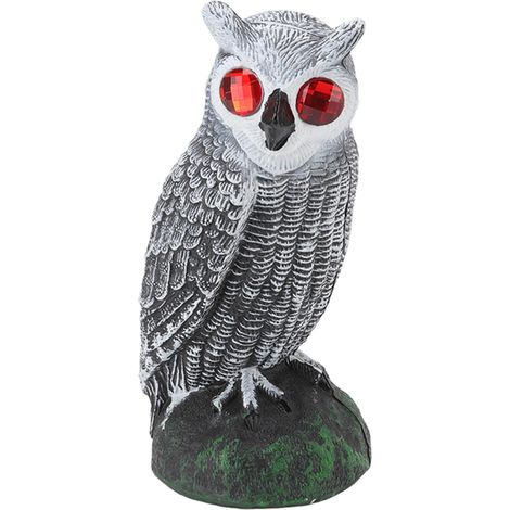 Garten-eulen-vogelabwehr Aus Kunststoff, Rote Augen, Eulen Zum Verscheuchen Von Vögeln, Feine Details, Strapazierfähig, Eulen Zum Verscheuchen Von Vögeln, Schlichtes Weißes Katzen-ellbogen