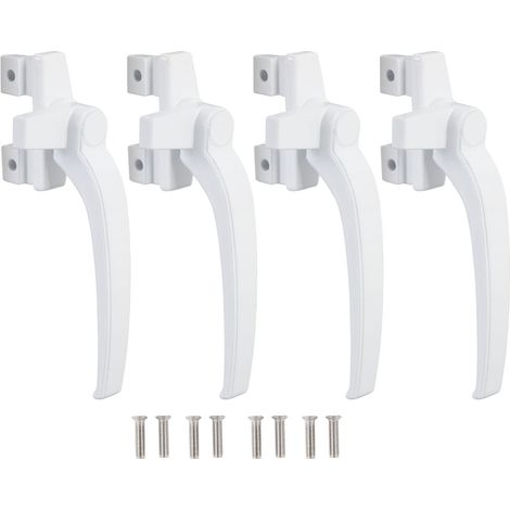 Fenstergriff Aus Aluminiumlegierung, 4-teilig, Schloss Für Innen- Und Außenschiebetüren, Vertikal, Horizontal, Rechts, Weiß
