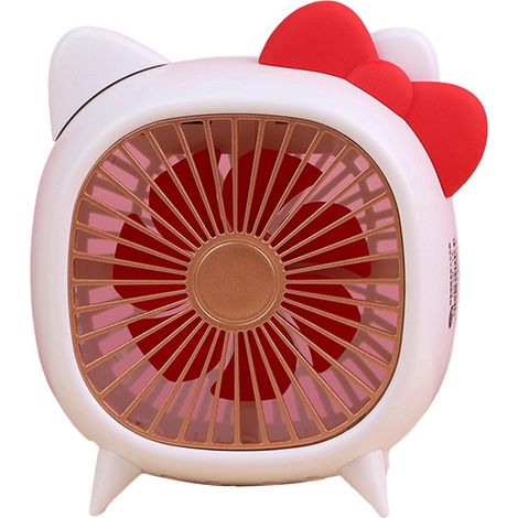 Usb-tischventilator, Niedliches Cartoon-design, Tragbar, Ideal Für Studentenwohnheim, Schlafzimmer Und Camping, Typ A