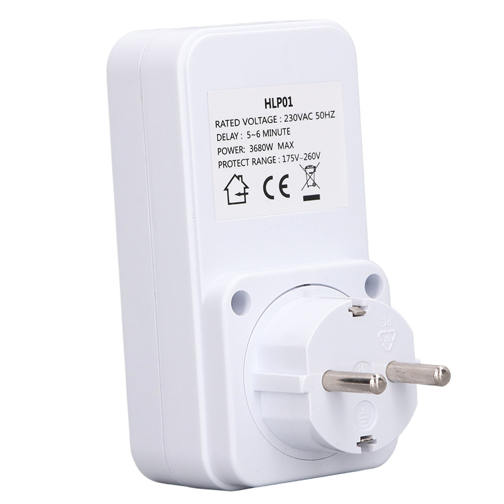 Überspannungsschutzsteckdose Für Elektrogeräte (175–260 V), 5–6 Minuten Verzögerung, Eu-stecker (230 V)