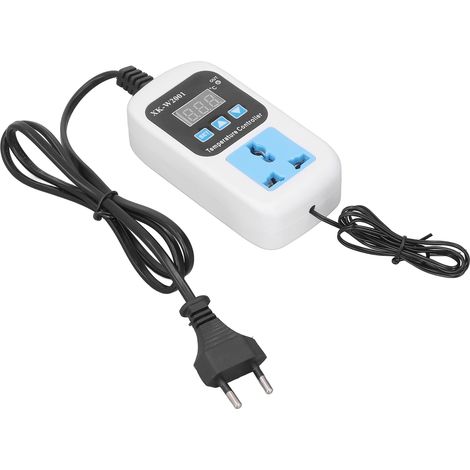Temperaturregler, Automatisch Einstellbare Digitalanzeige, Elektronischer Stecker, Gewächshausthermostat, Eu-stecker 110–220 V