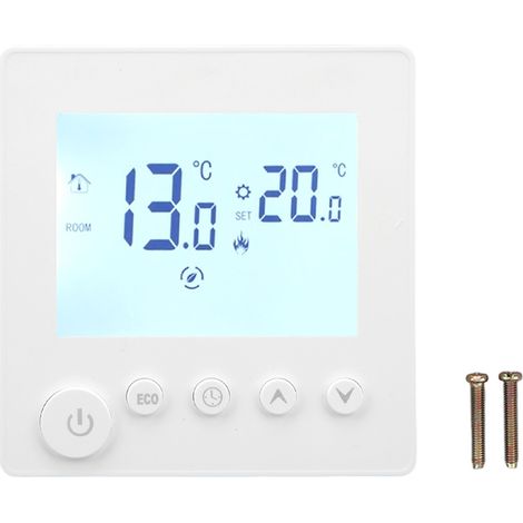 Digitaler Thermostat Mit Synchronisierung Der Temperaturanzeige. Anzeige Der Heizleistung.