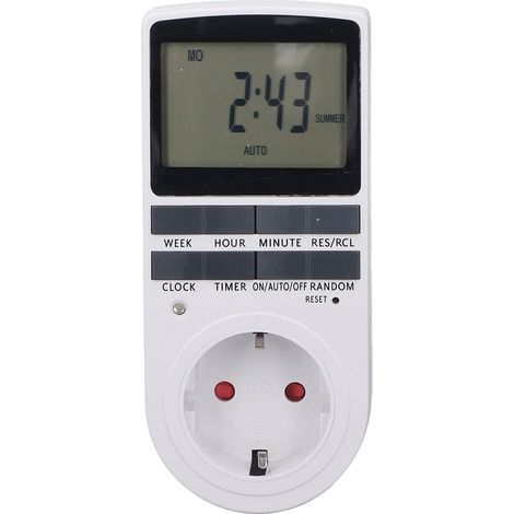 Intelligente Digitale Zeitschaltuhr-steckdose, Energiesparend, Flammhemmend, Hohe Leistung, Eu-stecker 220–240 V