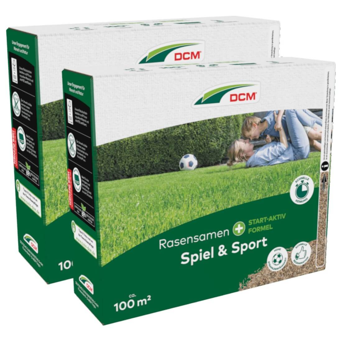 Dcm Rasensamen Spielrasen Sportrasen 2x2 Kg Neuanlage Erhaltung Grassamen