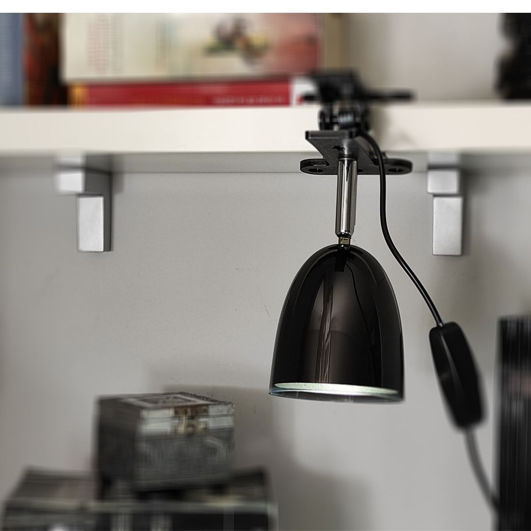Mini-led-lampe Mit Schwarzer Befestigungsklemme