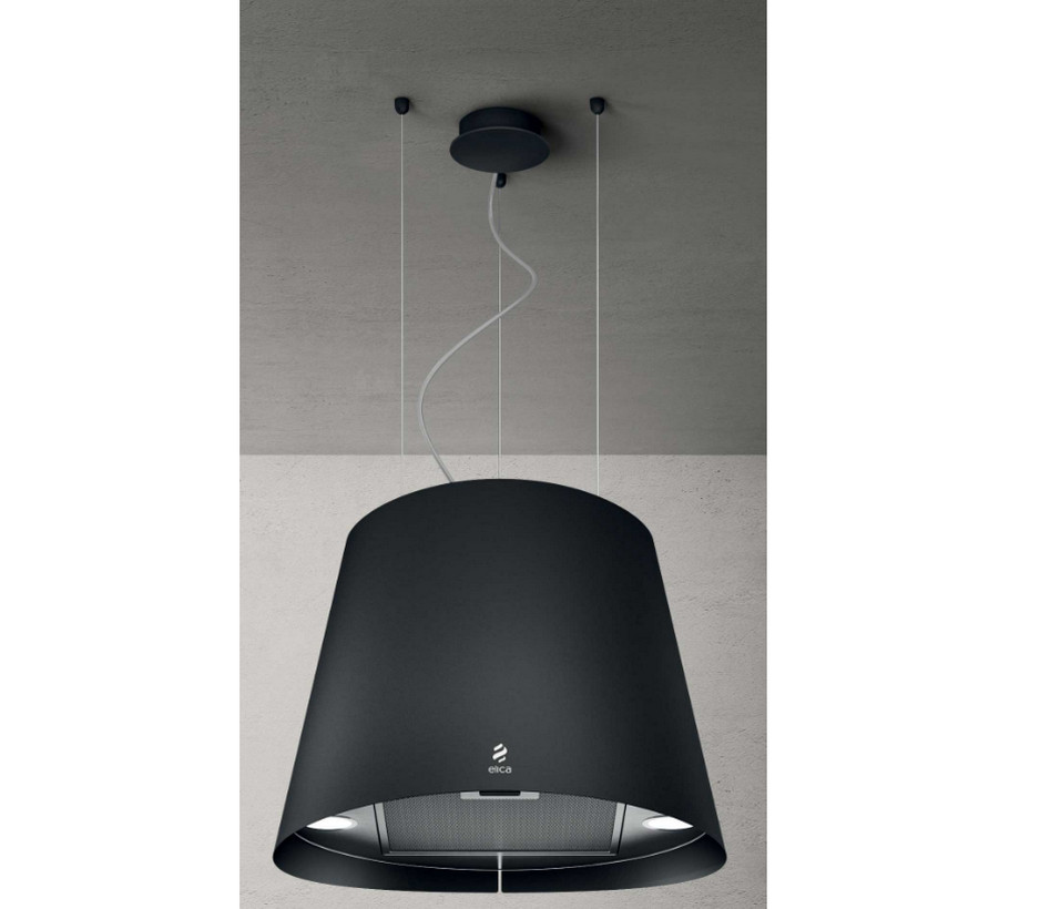 Dekorative Inselhaube 49cm 375m3/h Schwarz - Elica - Prf0071970d
