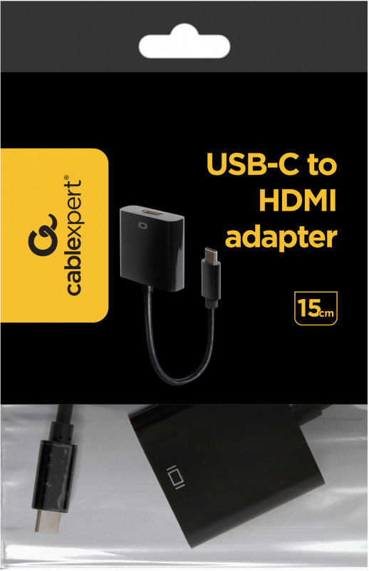 Gembird Adapter Usb-c - Hdmi St/bu 4k 30mhz Schwarz (a-cm-hdmif-01)