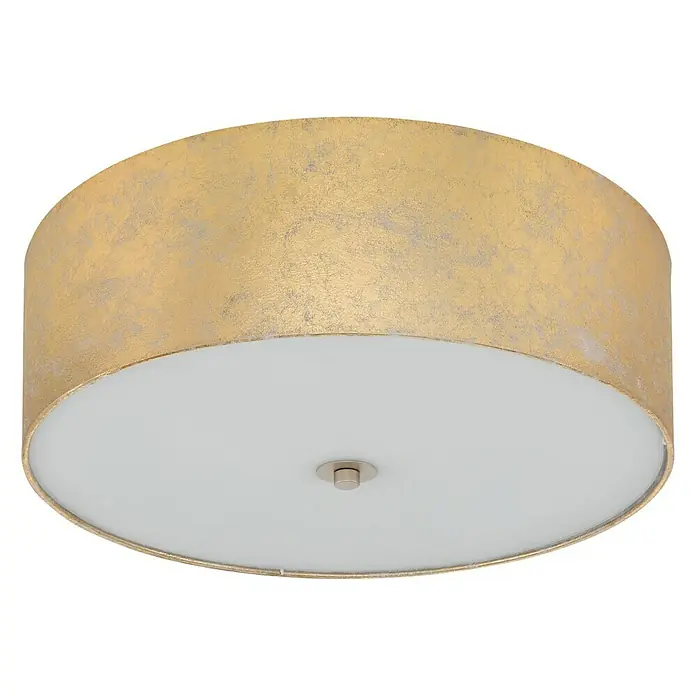 Eglo Viserbella Deckenleuchte rund (180 W, Ø x H: 47 mm x 19,5 cm, Gold, Weiß, E27)