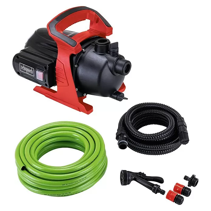 Scheppach Gartenpumpe GP600S (600 W, Max. Fördermenge: 3.000 l/h)