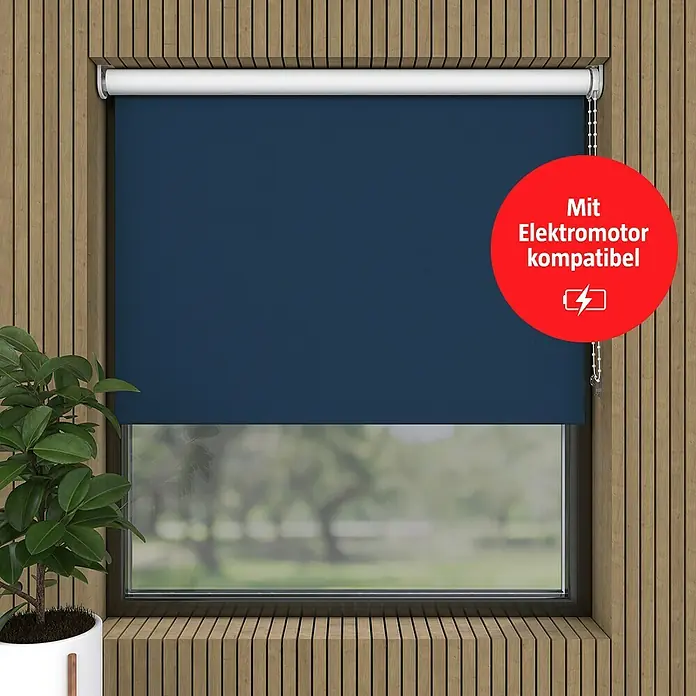 Verdunkelungsrollo (B x H: 85 x 190 cm, Dunkelblau)