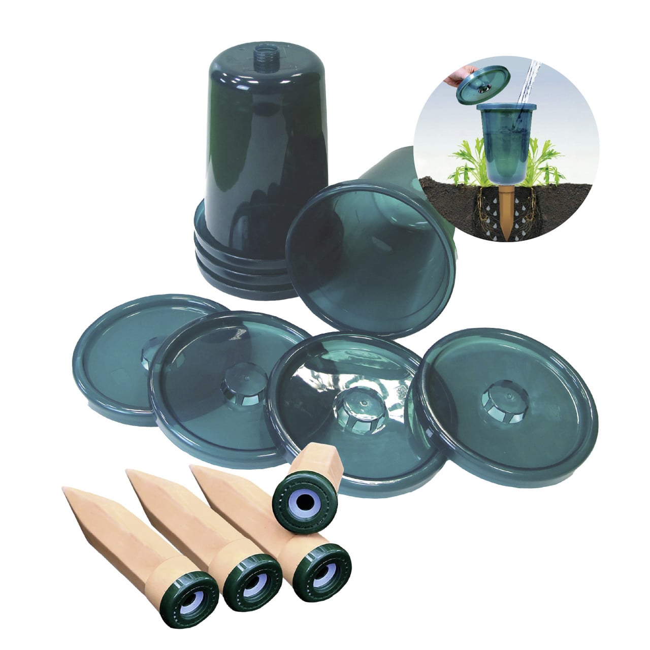 Biogreen Bewässerungssystem-Set Hochbeet Hydro Cup inkl. Tonkegel & Becheraufsätzen Bild 2