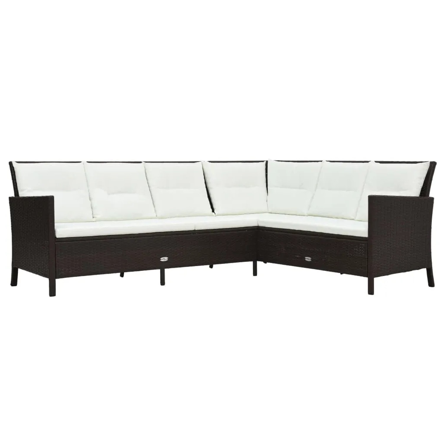 vidaXL 3-tlg Garten-Lounge-Set mit Auflagen Poly Rattan Braun Modell 8