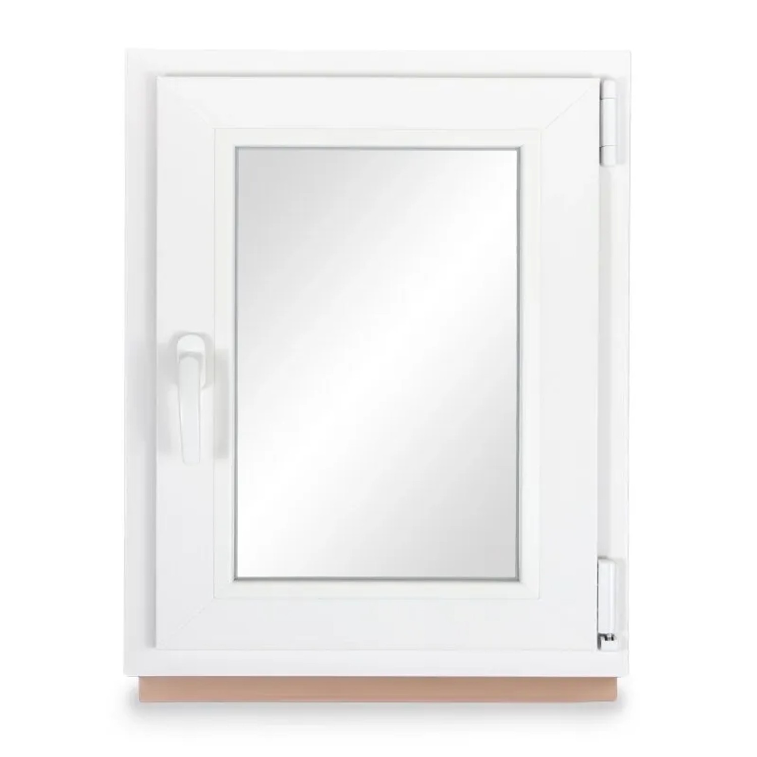 Neruli Kellerfenster Kunststoff Weiß Dreh-Kipp 55x80 cm BxH DIN Rechts 2 -Fach Glas Dichtung Grau
