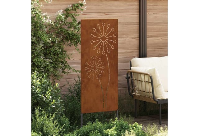 vidaXL Garten Sichtschutz-Leinwand Rostig 50 x 140 cm Wetterfeststahl 876307