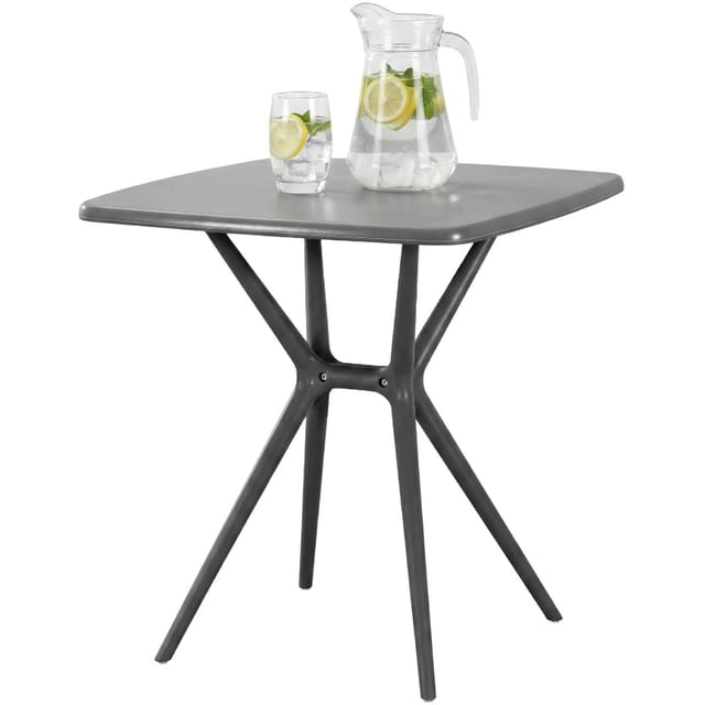 CLP Gartentisch Becky Eckig 72 X 72 cm Dunkelgrau