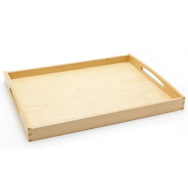 HolzFee Tablett Holz Buche Natur Serviertablett 50 x 40 cm Küchentablett Frühstückstablett