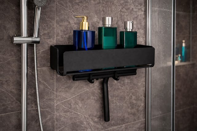 Radius Design Duschablage Schwarz 30cm