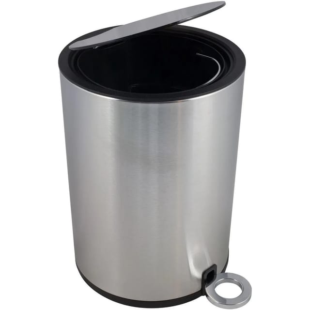 Euroshowers Kosmetikeimer Poppis Chrom 3 Liter mit Pedal