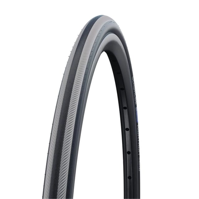Schwalbe Rollstuhlreifen Rightrun HS387 Draht 24x1.00 25-540 sw/gr.Streifen KG 2Gr NMC