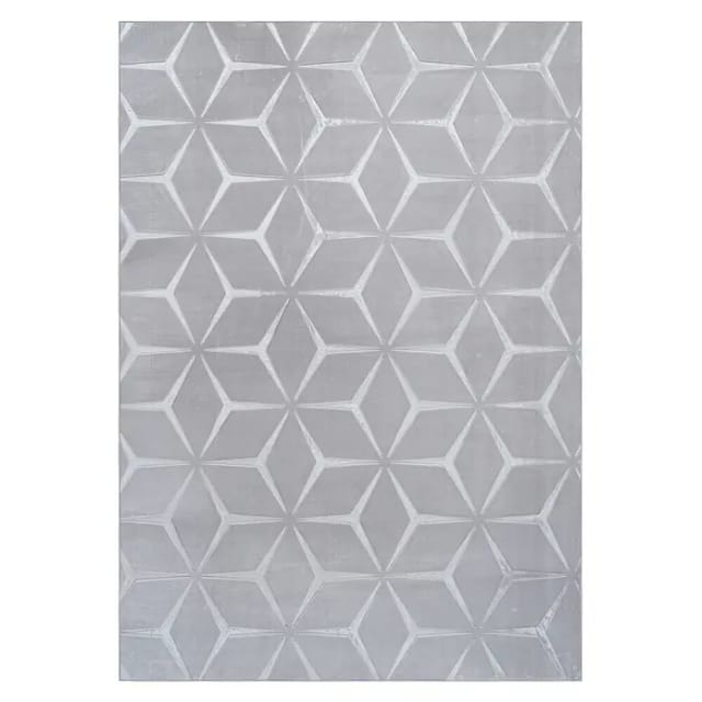 MeGusta Teppich Calma 225 Silber 160x220 cm Pflegeleicht Modern