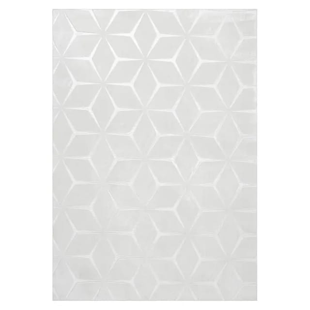 MeGusta Teppich Calma 225 Weiß 160x220 cm Pflegeleicht Modern