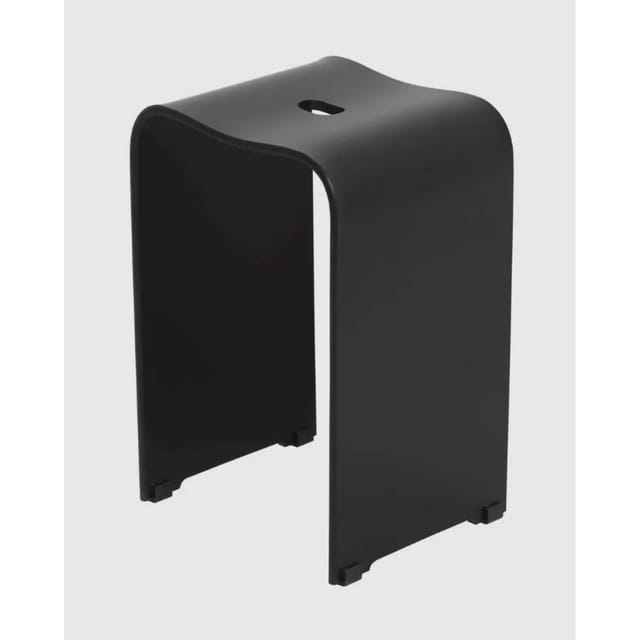 Swiss Aqua Technologies Badhocker Duschhocker aus Kunststoff Schwarz Matt