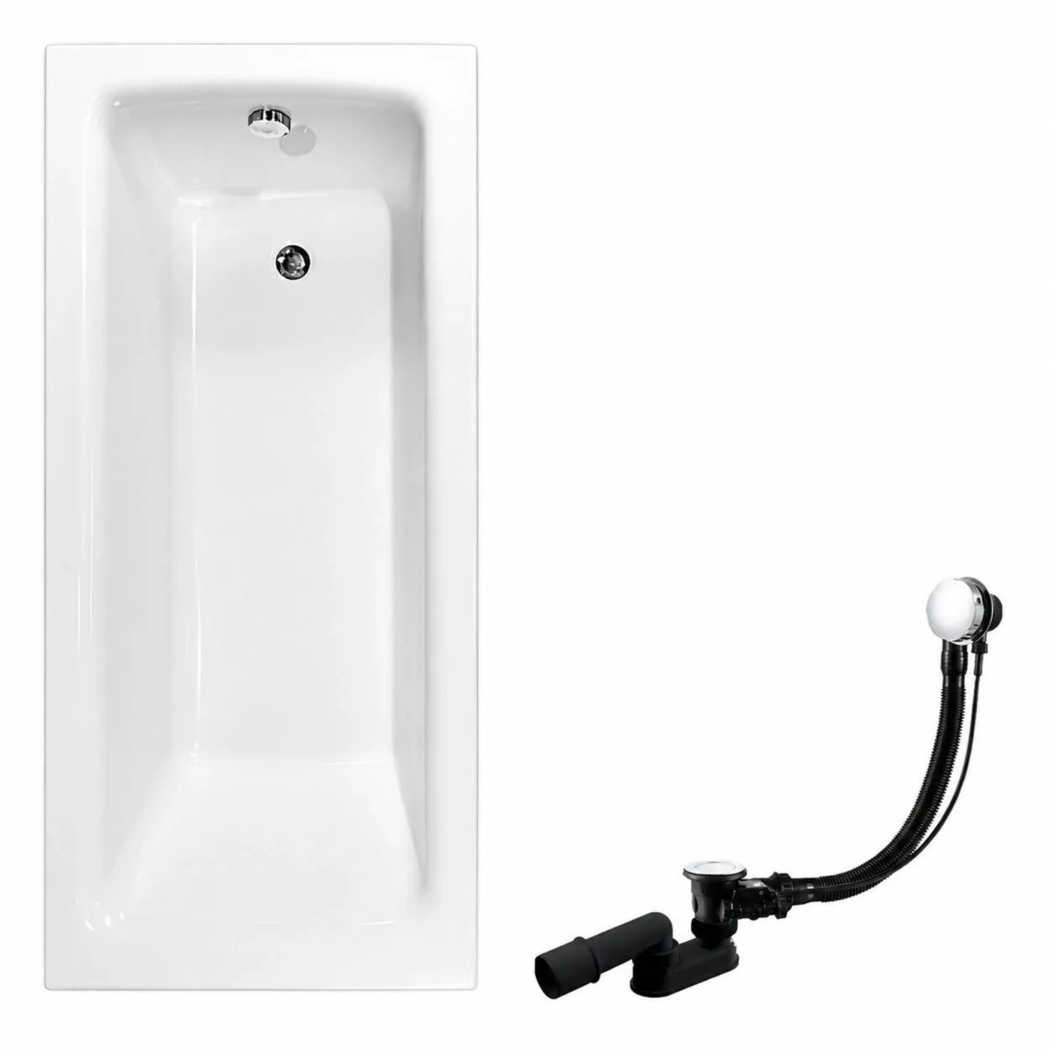 KOLMAN Badewanne Rechteck 120 x 70 Cm Inkl. Ablauf Und Füße