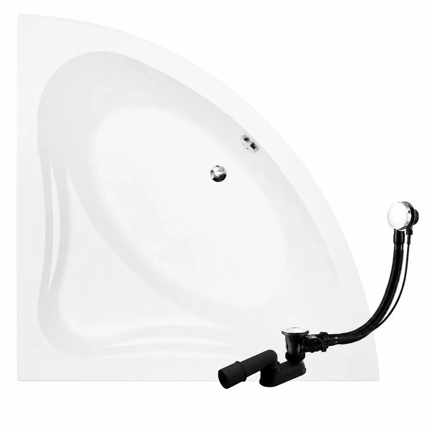 KOLMAN Badewanne Eckwanne 140 x 140 Cm Inkl. Ablauf Und Füße