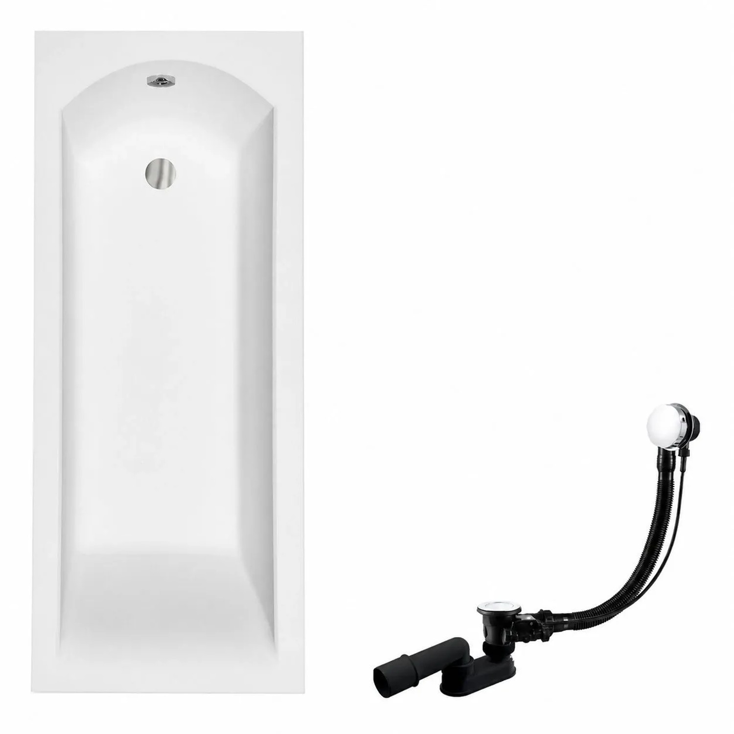 KOLMAN Badewanne Rechteck 160 x 70 Cm Mit Wannenträger Inkl. Ablauf Und Füße