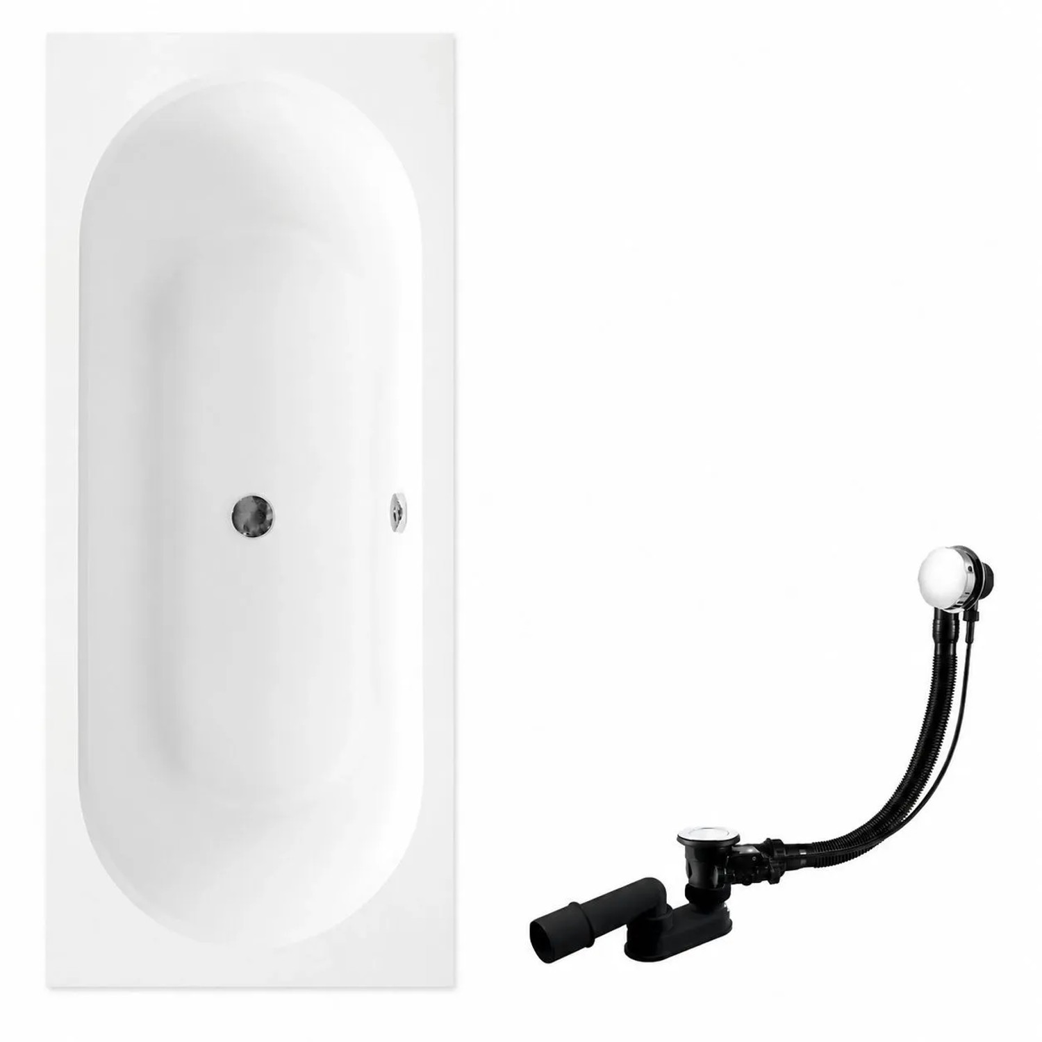 KOLMAN Badewanne Rechteck 150 x 75 Cm Mit Wannenträger Inkl. Ablauf Und Füße