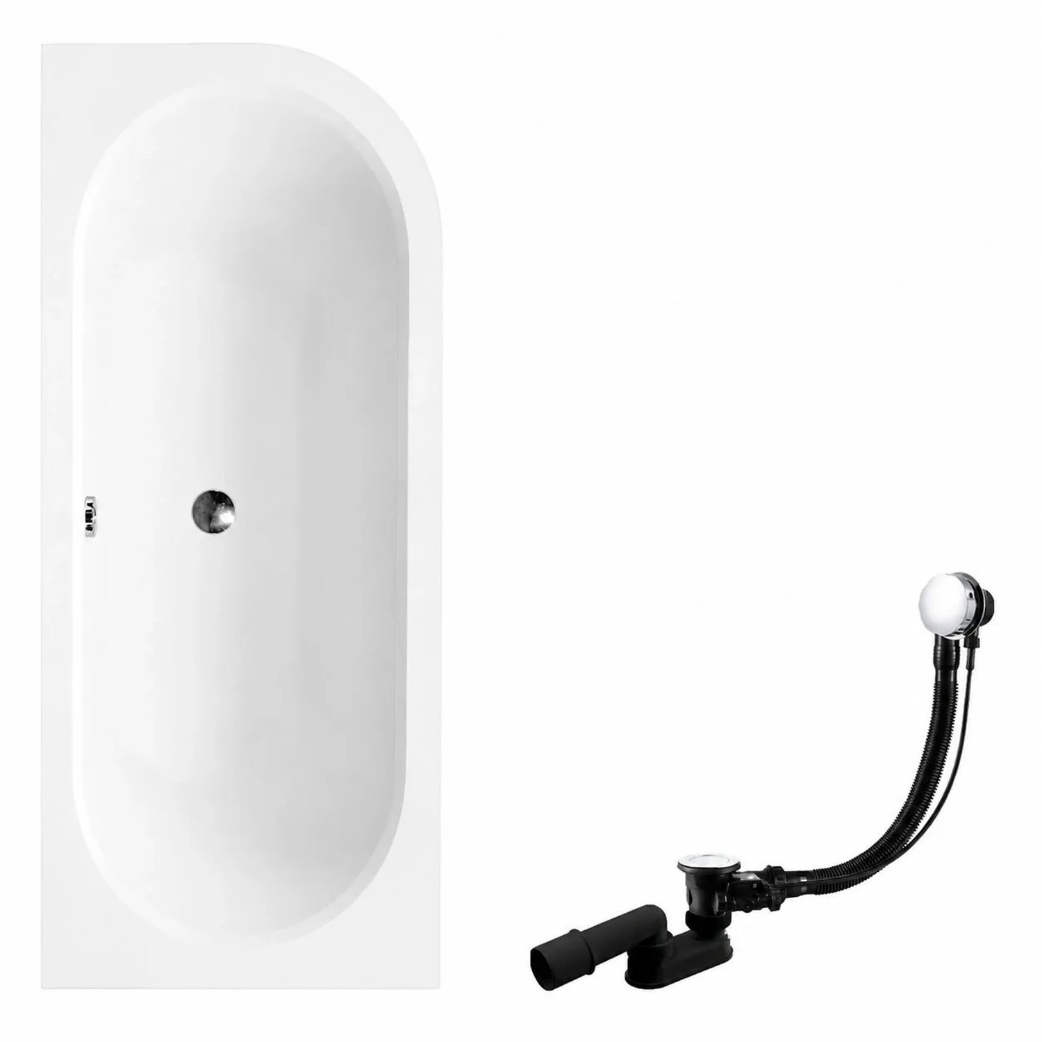 KOLMAN Badewanne Eckwanne 160 x 75 Cm Links Inkl. Ablauf Und Füße