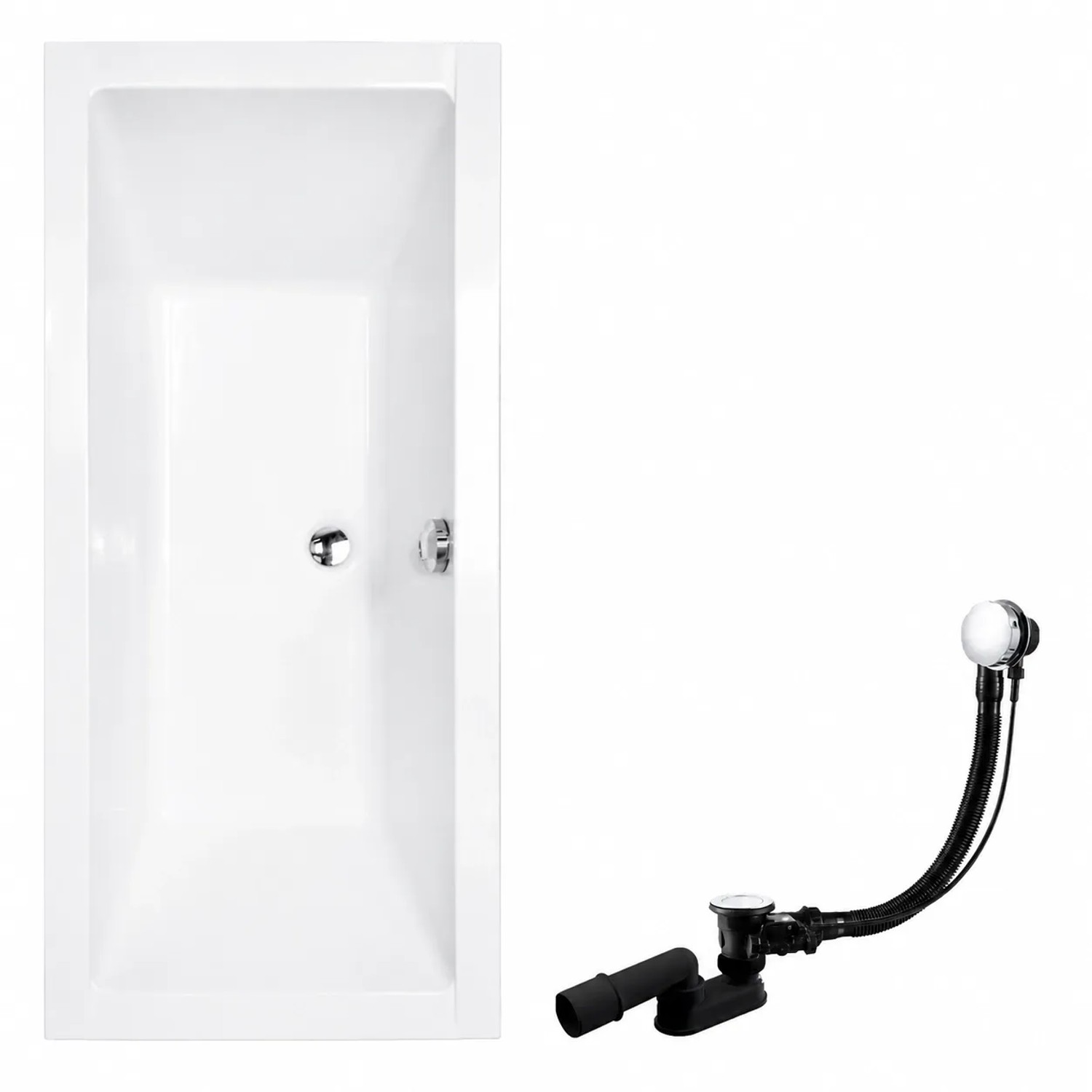 KOLMAN Badewanne Rechteck 155 x 70 Cm Inkl. Ablauf Und Füße