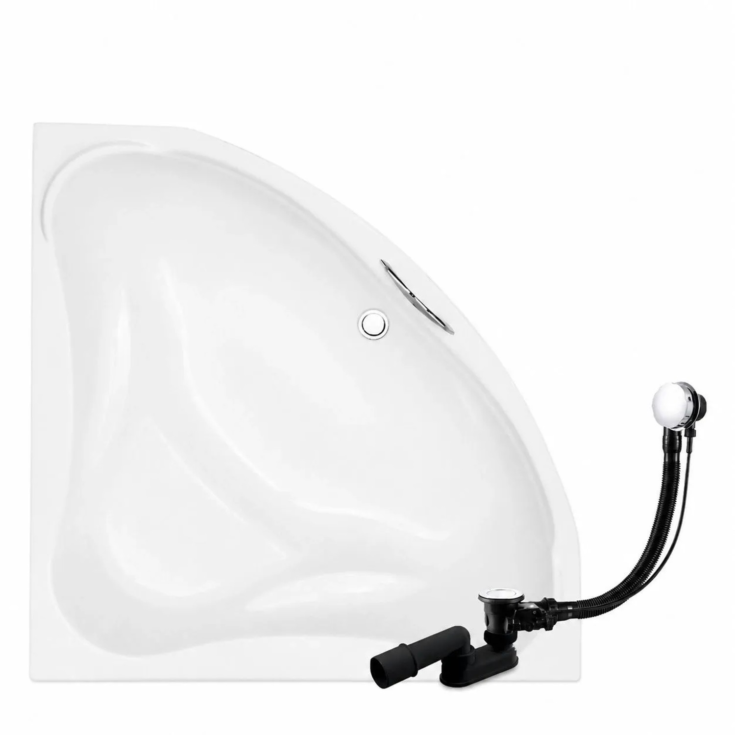 KOLMAN Badewanne Eckwanne 134 x 134 Cm Inkl. Ablauf Und Füße