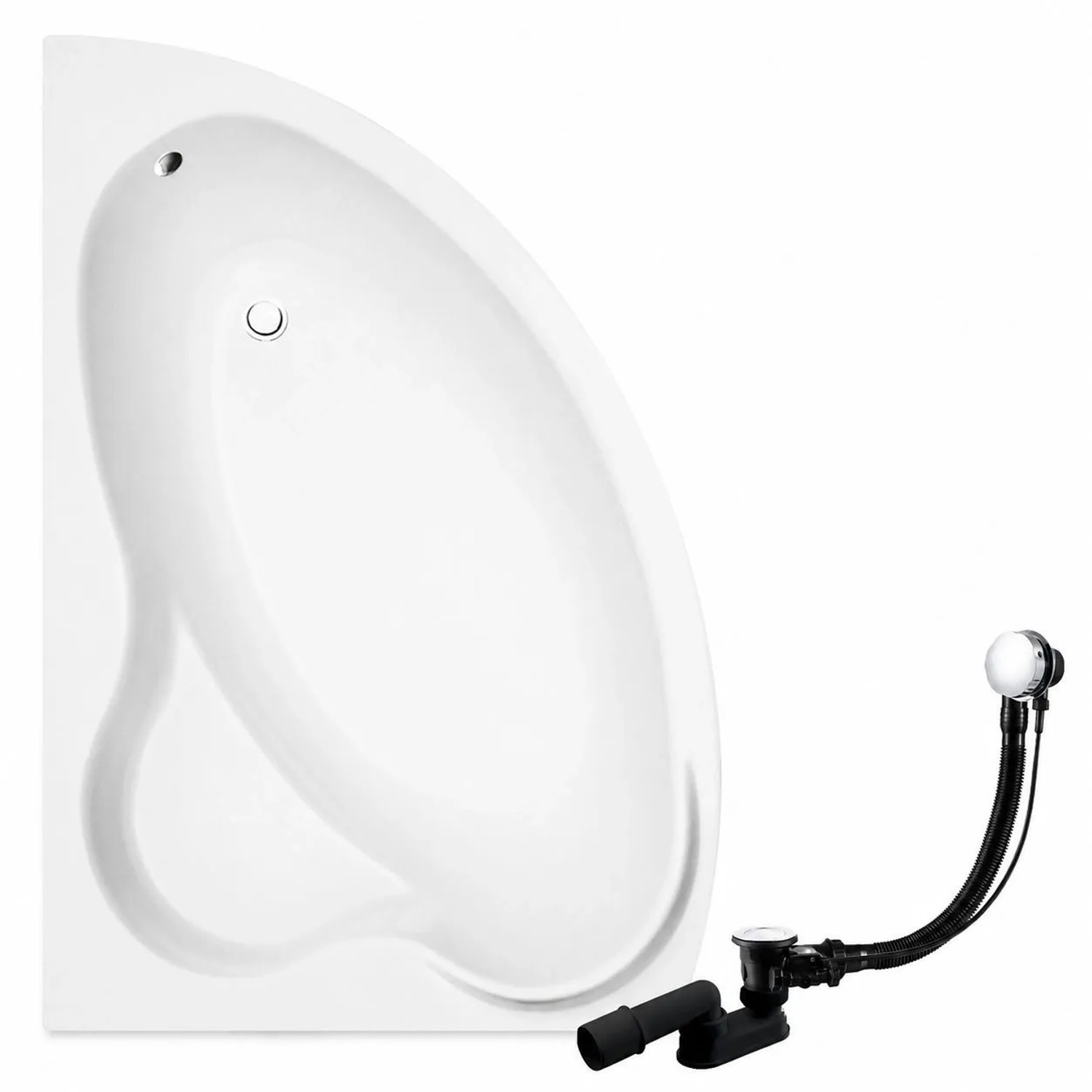 KOLMAN Badewanne Eckwanne 160 x 100 Cm Links Inkl. Ablauf Und Füße