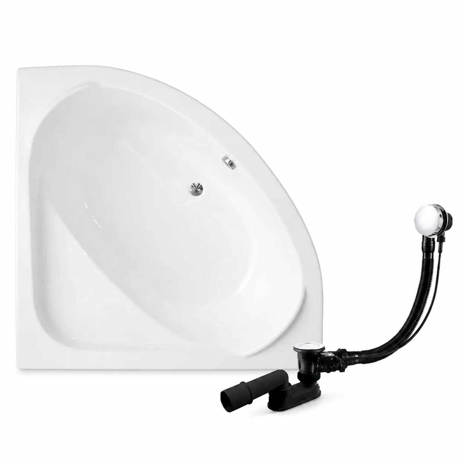 KOLMAN Badewanne Eckwanne 150 x 150 Cm Inkl. Ablauf Und Füße