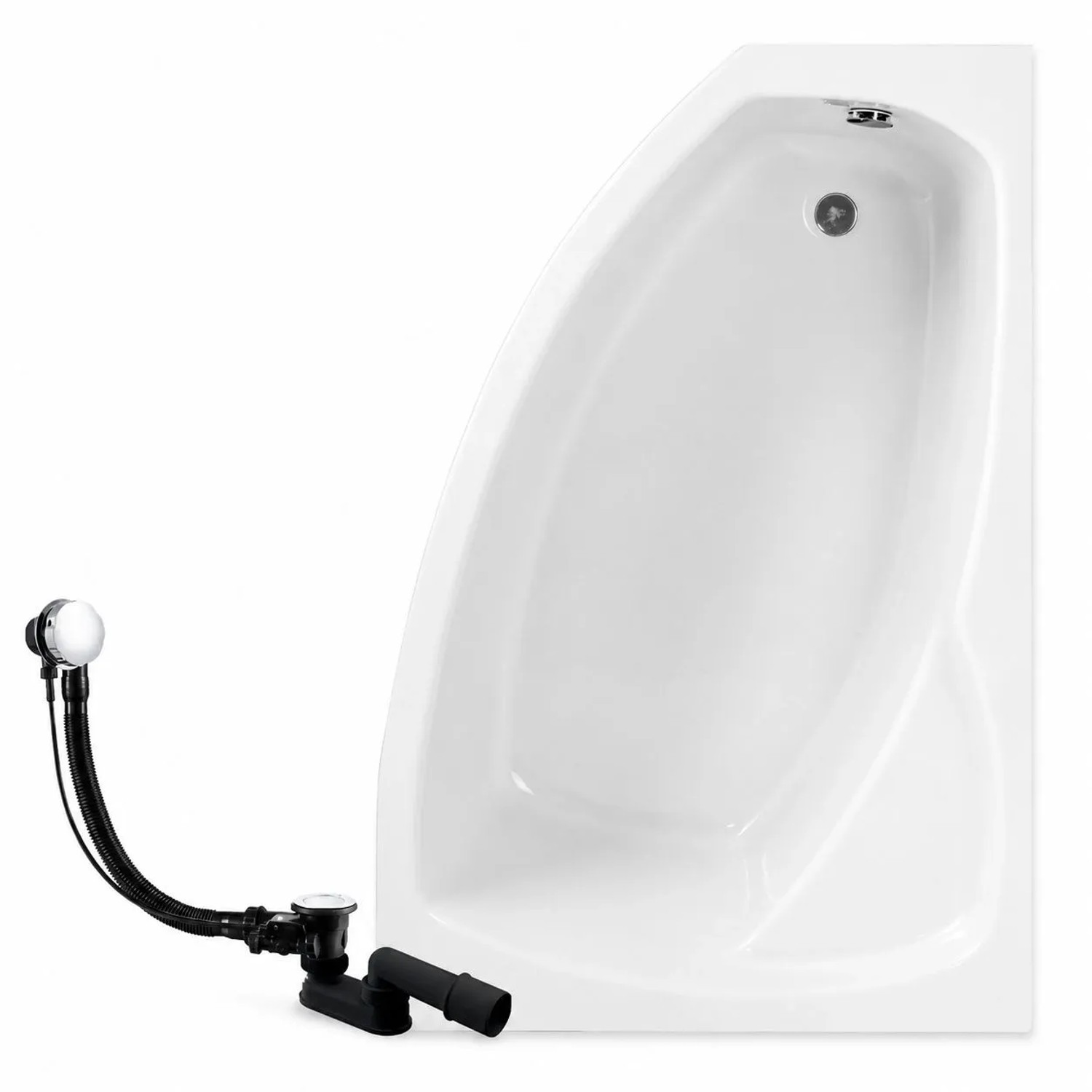 KOLMAN Badewanne Eckwanne 160 x 105 Cm Rechts Inkl. Ablauf Und Füße