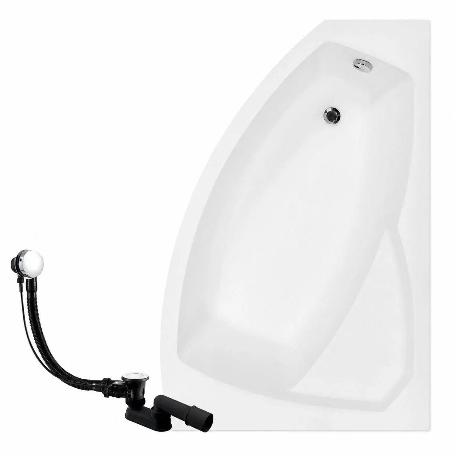 KOLMAN Badewanne Eckwanne 150 x 95 Cm Rechts Inkl. Ablauf Und Füße