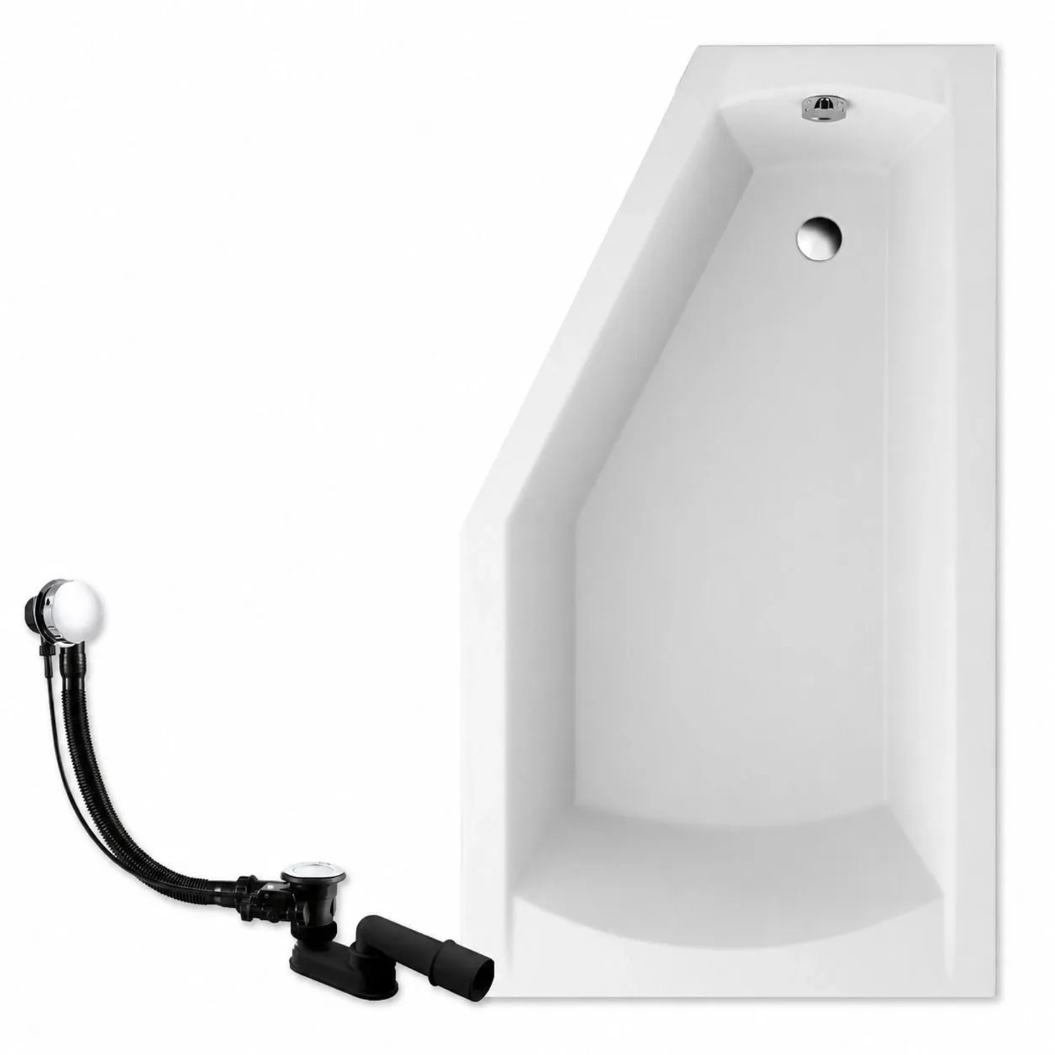 KOLMAN Badewanne Eckwanne 160 x 90 Cm Rechts Inkl. Ablauf Und Füße