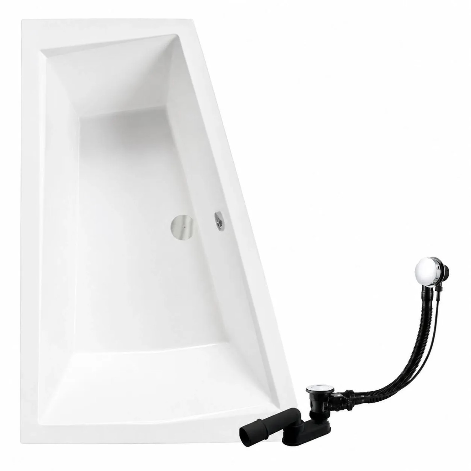 KOLMAN Badewanne Eckwanne 170 x 125 Cm Links Inkl. Ablauf Und Füße
