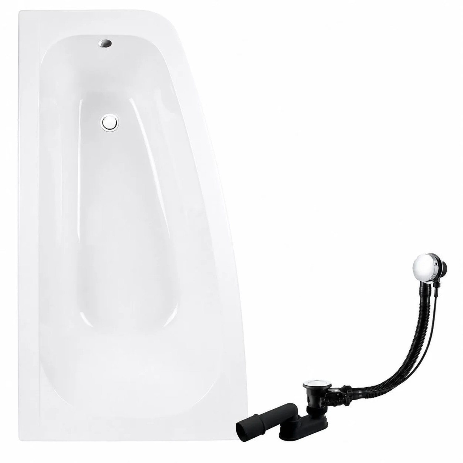 KOLMAN Badewanne Eckwanne 150 x 80 Cm Links Inkl. Ablauf Und Füße
