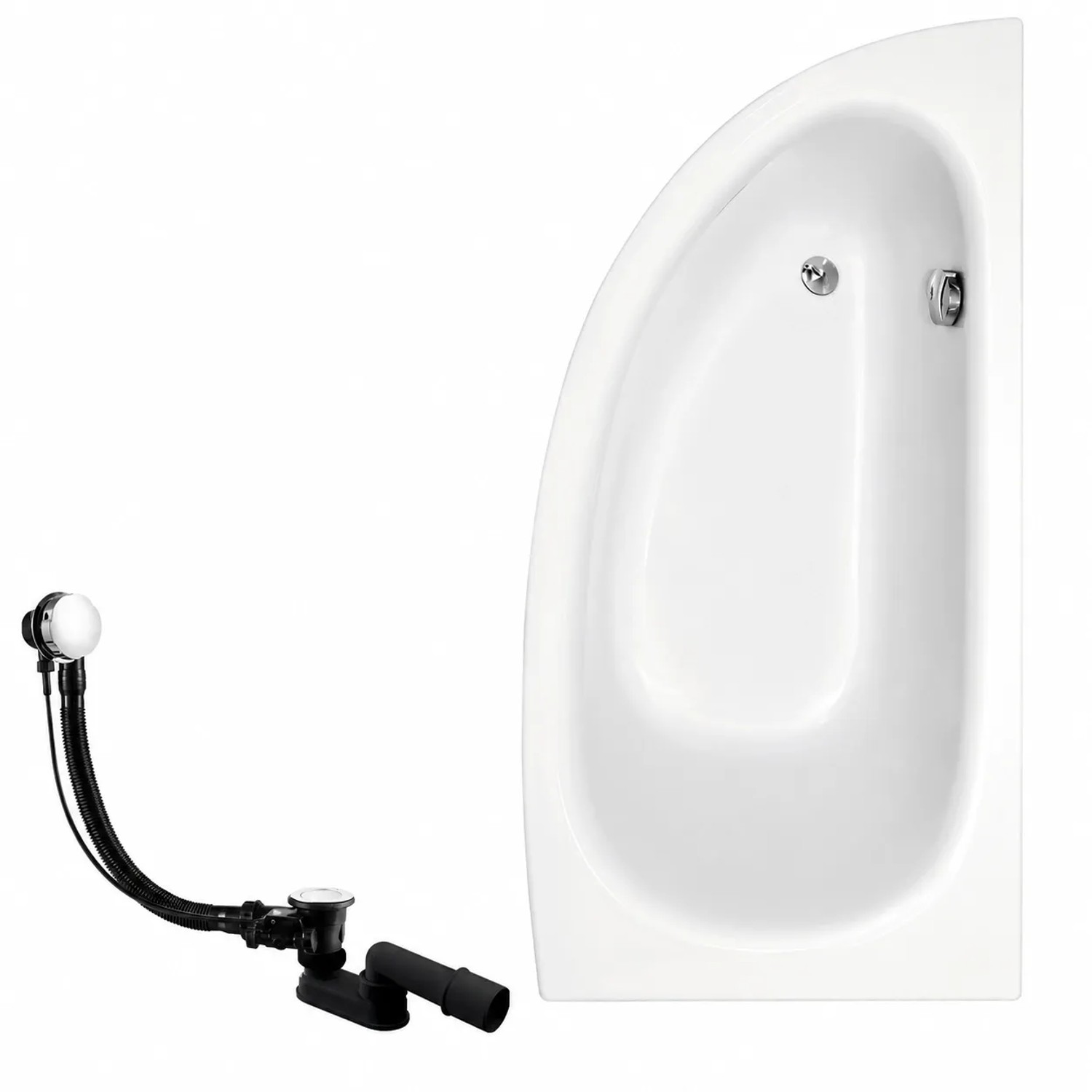 KOLMAN Badewanne Eckwanne 150 x 70 Cm Rechts Inkl. Ablauf Und Füße