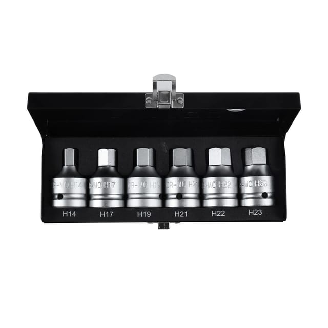 CCLIFE Innensechskant Stecknuss Set 6-tlg. 3/4 Zoll H14-H23 CR-MO