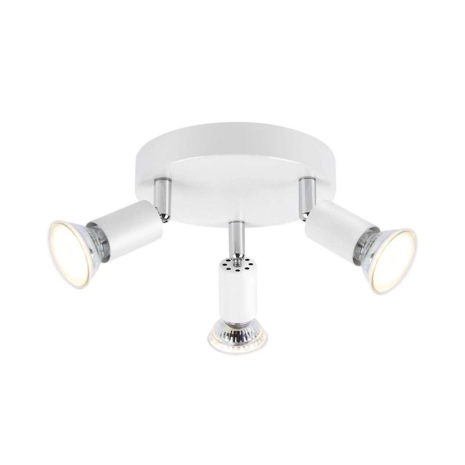 ZMH LED Deckenstrahler 1 Flammig GU10 Weiß Schwenkbar 330 Grad Ohne Leuchtmittel