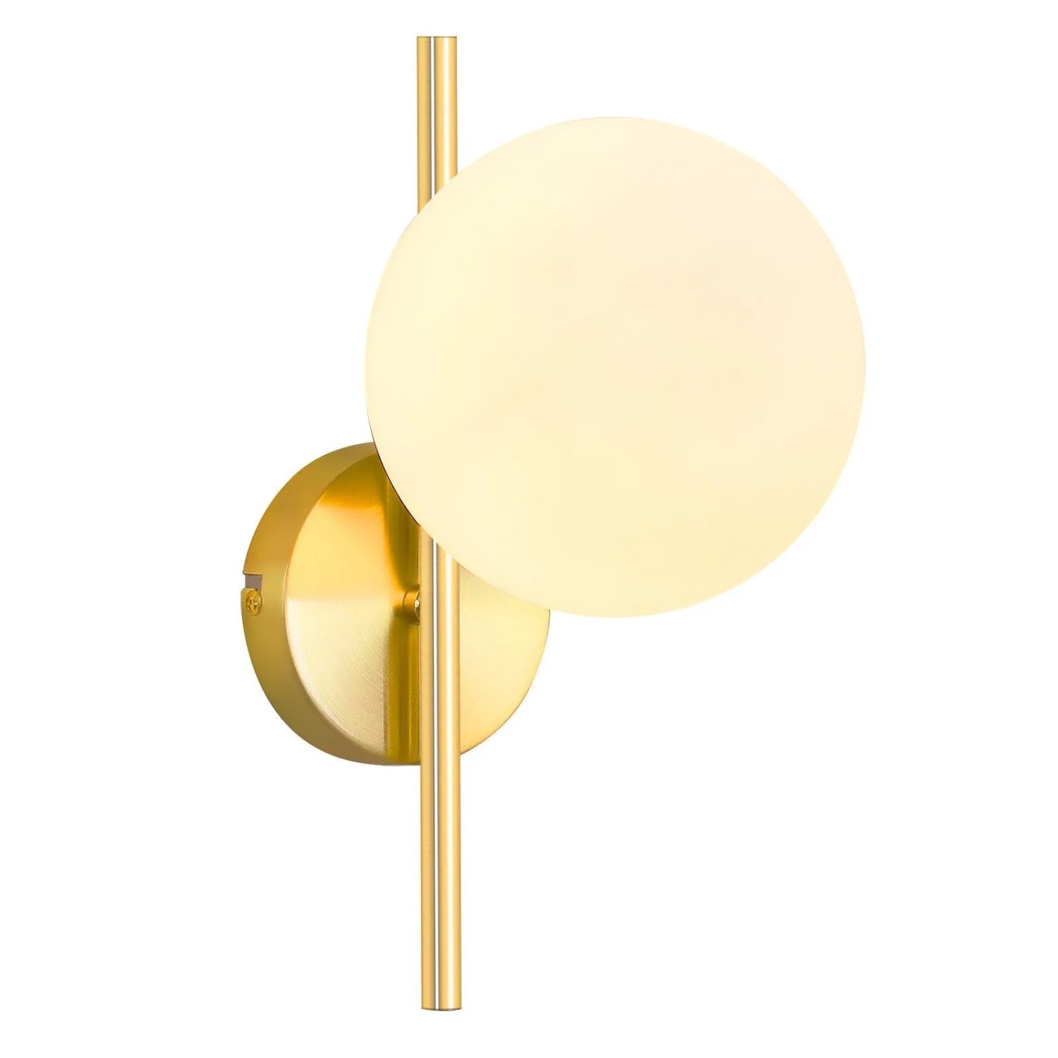 ZMH Wandleuchte Glas 1-flammig E27 Gold Modern Mit Glaslampenschirm