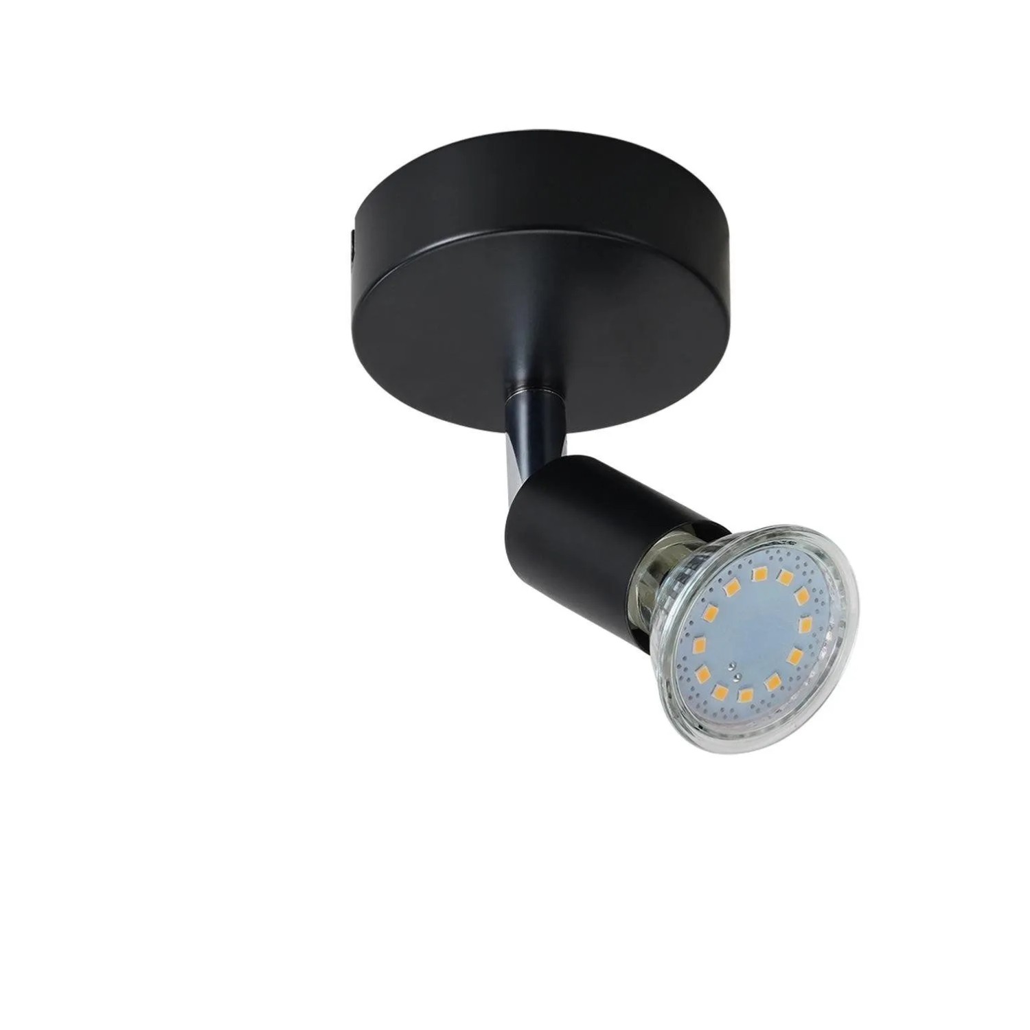 ZMH LED Deckenstrahler 1-Flammig GU10 Schwarz Schwenkbar 330 Grad ohne Leuchtmittel