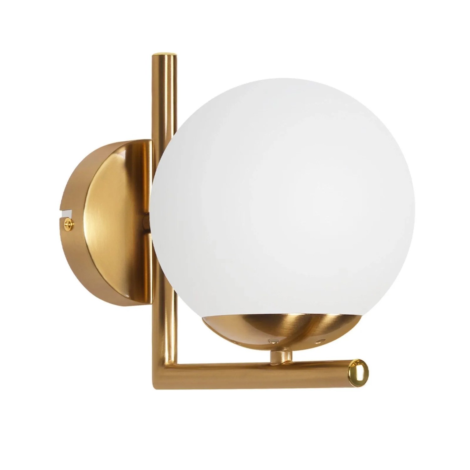 ZMH Wandleuchte Vintage Gold 1-flammig E27 Mit Glasschirm Ganglampe