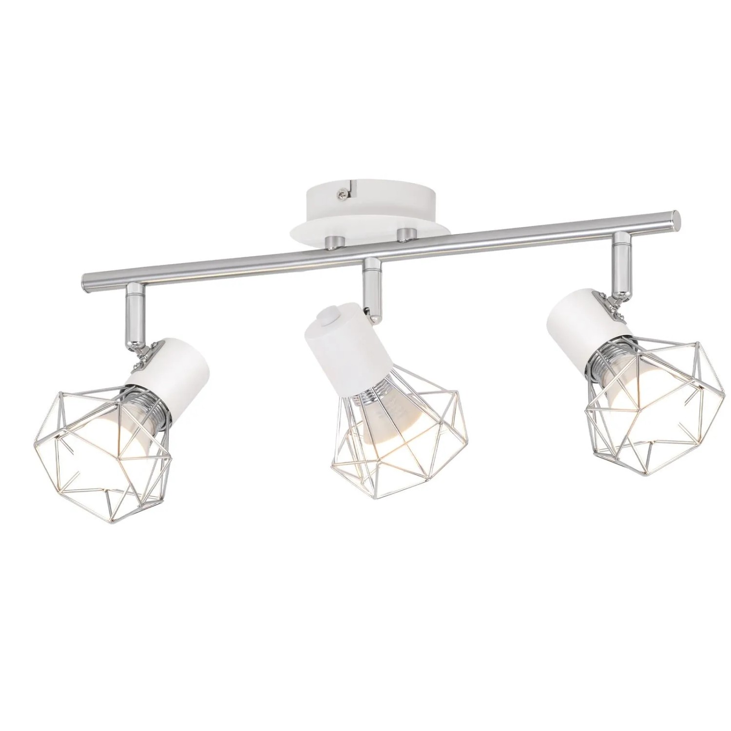 ZMH LED Deckenleuchte Weiß Industrial 3-flammig E14 Schwenkbar 350 Grad